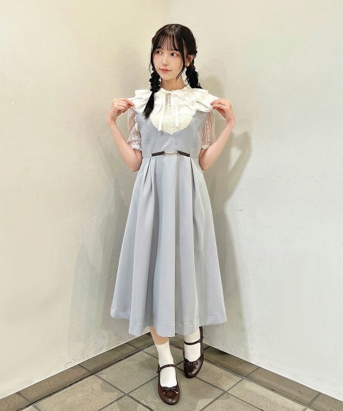 F i.n.t（フィント）の「ストライプレース５分袖トップス/ fint　フィント　夏服（Tシャツ/カットソー・レディース・アイボリー/オフホワイト・FREE）」の10枚目の写真