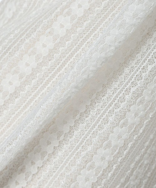 F i.n.t（フィント）の「ストライプレース５分袖トップス/ fint　フィント　夏服（Tシャツ/カットソー・レディース・アイボリー/オフホワイト・FREE）」の19枚目の写真