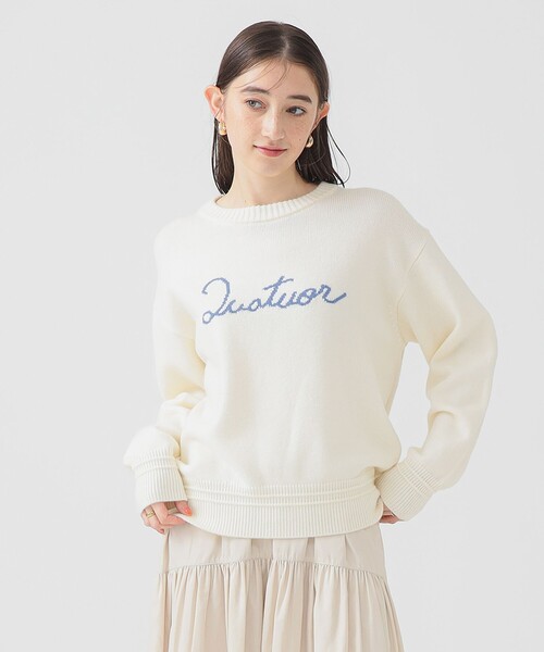 ロゴ インターシャ プルオーバー ニット（ニット/セーター）｜B:MING