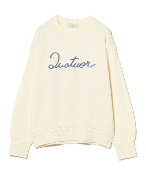 B:MING by BEAMS(ビーミングバイビームス)の「ロゴ インターシャ プルオーバー ニット(ニット/セーター・レディース・ブルー/グレー/オフホワイト・ONE SIZE)」の12枚目の写真