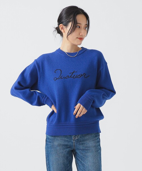 ロゴ インターシャ プルオーバー ニット（ニット/セーター）｜B:MING