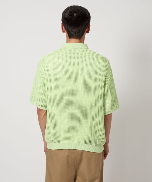 UNITED ARROWS & SONS＞ MESH HALF ZIP PL/ポロシャツ