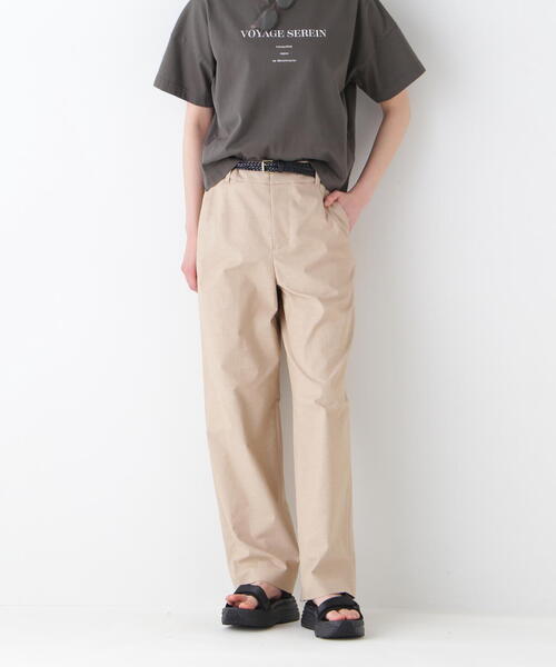 human woman(ヒューマンウーマン)の「◆【UVカット】クールマックス混ストレートパンツ(その他パンツ・レディース・ベージュ/ホワイト系その他/ブラウン・SMALL/MEDIUM)」の3枚目の写真