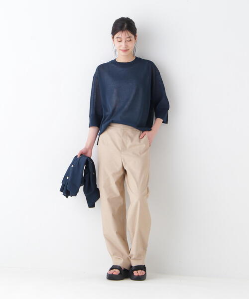 human woman(ヒューマンウーマン)の「◆【UVカット】クールマックス混ストレートパンツ(その他パンツ・レディース・ベージュ/ホワイト系その他/ブラウン・SMALL/MEDIUM)」の17枚目の写真