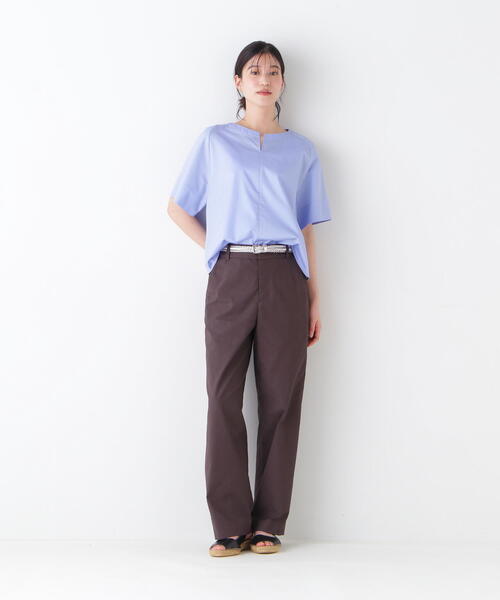 human woman(ヒューマンウーマン)の「◆【UVカット】クールマックス混ストレートパンツ(その他パンツ・レディース・ベージュ/ホワイト系その他/ブラウン・SMALL/MEDIUM)」の11枚目の写真