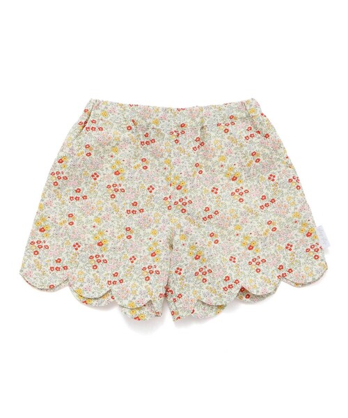 SLAP SLIP（スラップスリップ）の「【お揃い/接触冷感】裾スカラップ花柄ストライプショートパンツ(90~130cm)（その他パンツ・キッズ・ブルー系その他/ピンク系その他/ホワイト系その他2・120cm/130cm/100cm/110cm/90cm）」の8枚目の写真