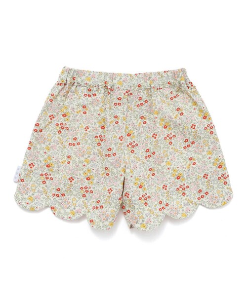 SLAP SLIP（スラップスリップ）の「【お揃い/接触冷感】裾スカラップ花柄ストライプショートパンツ(90~130cm)（その他パンツ・キッズ・ブルー系その他/ピンク系その他/ホワイト系その他2・120cm/130cm/100cm/110cm/90cm）」の9枚目の写真