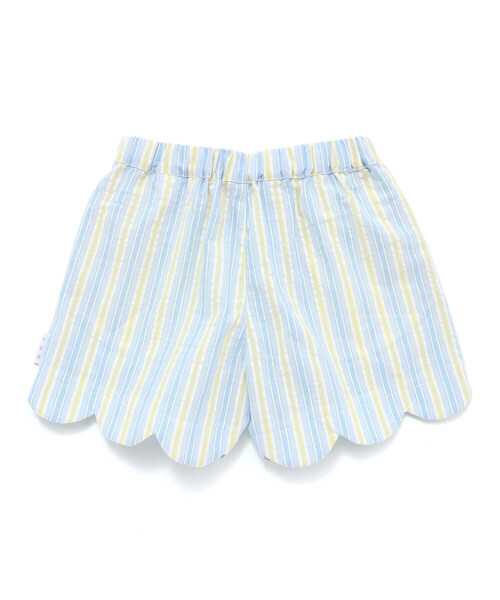 SLAP SLIP（スラップスリップ）の「【お揃い/接触冷感】裾スカラップ花柄ストライプショートパンツ(90~130cm)（その他パンツ・キッズ・ブルー系その他/ピンク系その他/ホワイト系その他2・120cm/130cm/100cm/110cm/90cm）」の20枚目の写真
