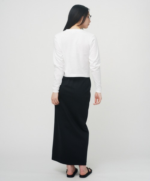 THINGS THAT MATTER（シングス ザット マター）の「TONDABAYASHI RAN × HEART CROPPED LONG SLEEVE T-SHIRT / ハートクロップドロングスリーブTシャツ（Tシャツ/カットソー・レディース・グレー/ホワイト/ブラック・FREE）」の7枚目の写真