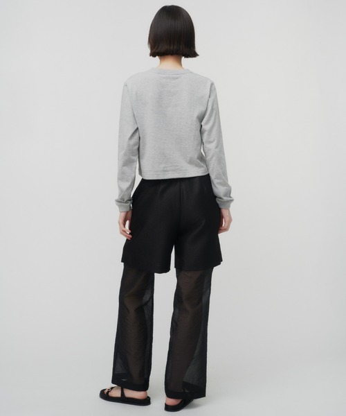 THINGS THAT MATTER（シングス ザット マター）の「TONDABAYASHI RAN × HEART CROPPED LONG SLEEVE T-SHIRT / ハートクロップドロングスリーブTシャツ（Tシャツ/カットソー・レディース・グレー/ホワイト/ブラック・FREE）」の12枚目の写真