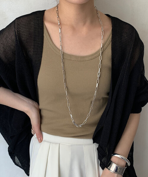 DouDou（ドゥドゥ）の「デザインチェーン2WAYネックレス（ネックレス・レディース・ゴールド/シルバー・FREE）」の3枚目の写真