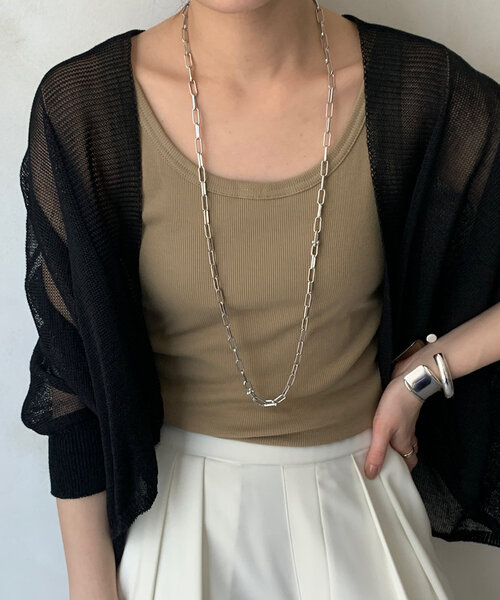 DouDou（ドゥドゥ）の「デザインチェーン2WAYネックレス（ネックレス・レディース・ゴールド/シルバー・FREE）」の4枚目の写真