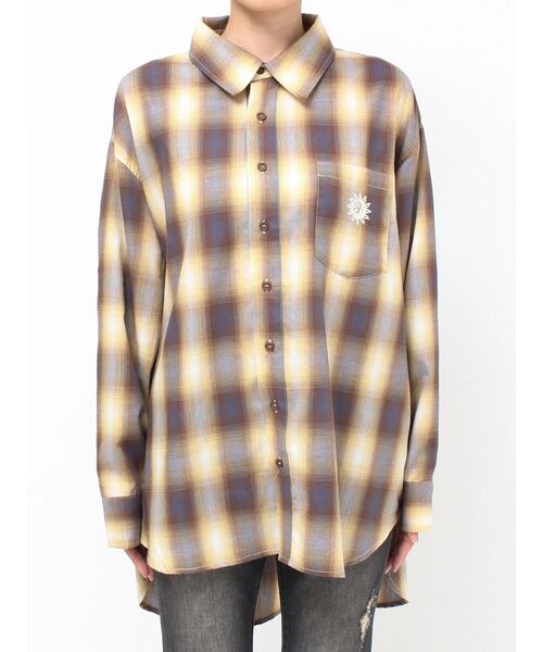 EVRIS(エヴリス)の「SUNNYチェックオーバーサイズシャツ(シャツ/ブラウス・レディース・レッド/ブラック/イエロー・FREE)」の20枚目の写真