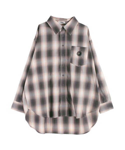 EVRIS(エヴリス)の「SUNNYチェックオーバーサイズシャツ(シャツ/ブラウス・レディース・レッド/ブラック/イエロー・FREE)」の8枚目の写真