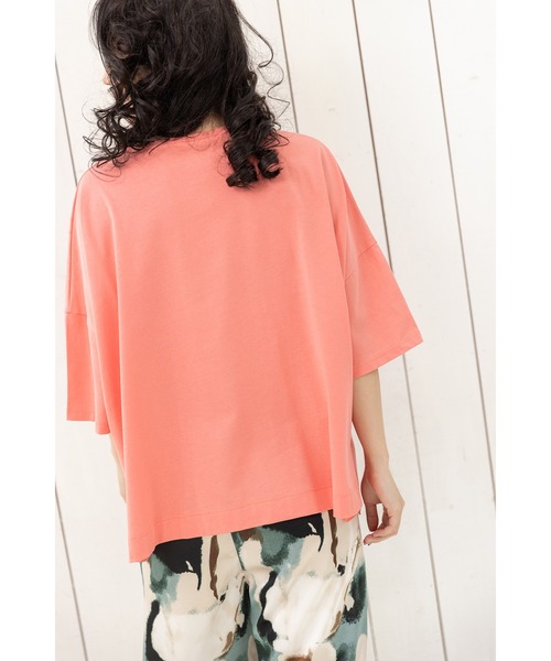 OSMOSIS（オズモーシス）の「リボンアレンジ切替Tシャツ（Tシャツ/カットソー・レディース・ブラック/サックスブルー/ピンク/ホワイト・ONE SIZE）」の12枚目の写真