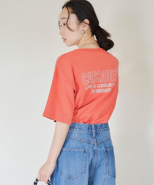 coen(コーエン)の「USAコットンカラーエンブロイダリーTシャツ(Tシャツ/カットソー・レディース・ダークグレー/オレンジ/ネイビー/オフホワイト・M/L)」の22枚目の写真