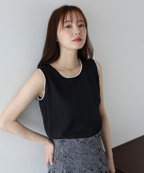 「MAISON SPECIAL」 ノースリーブニット FREE ブルー レディース MAISON SPECIAL ニット セーター Nordic Pattern Half Zip Knit