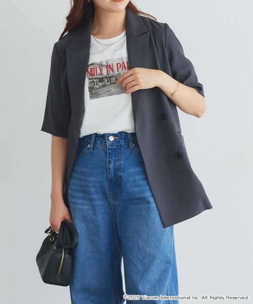 Pierrot（ピエロ）の「【EMILY IN PARIS】ロゴTシャツ（Tシャツ/カットソー・レディース・オフホワイト/ホワイト系その他・M/L）」の7枚目の写真