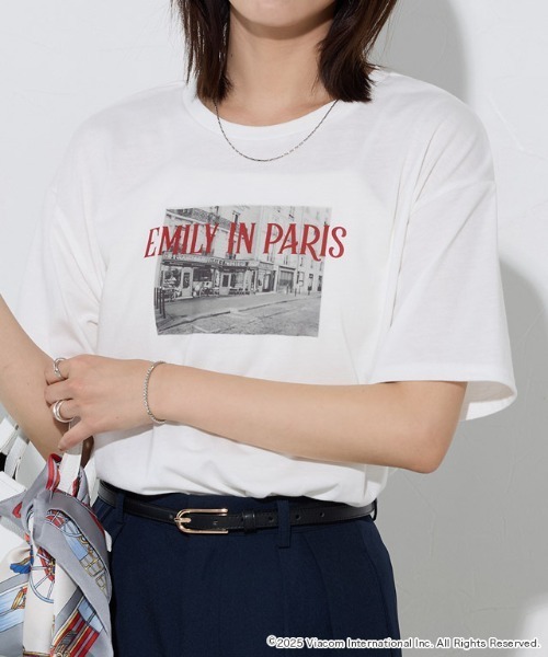 Pierrot（ピエロ）の「【EMILY IN PARIS】ロゴTシャツ（Tシャツ/カットソー・レディース・オフホワイト/ホワイト系その他・M/L）」の12枚目の写真