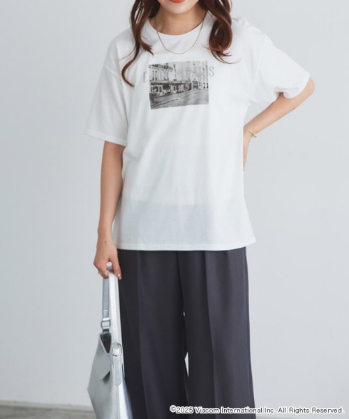 Pierrot（ピエロ）の「【EMILY IN PARIS】ロゴTシャツ（Tシャツ/カットソー・レディース・オフホワイト/ホワイト系その他・M/L）」の14枚目の写真
