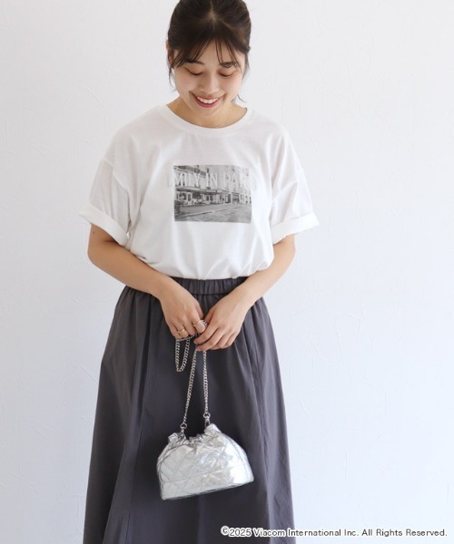 Pierrot（ピエロ）の「【EMILY IN PARIS】ロゴTシャツ（Tシャツ/カットソー・レディース・オフホワイト/ホワイト系その他・M/L）」の19枚目の写真