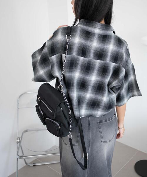 WEGO(ウィゴー)の「WEGO/フラップミニリュック(バックパック/リュック・レディース・ホワイト/ブルー系その他/ブラック・FREE)」の15枚目の写真
