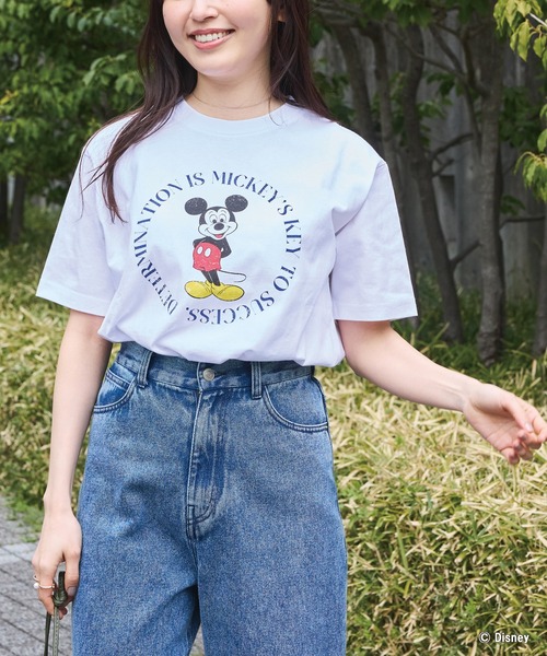 LAVEANGE(ラビアンジェ)の「ミッキー/プリントTシャツ(Tシャツ/カットソー・レディース・ホワイト/レッド/ブラック・4L/3L/LL/M/5L)」の2枚目の写真