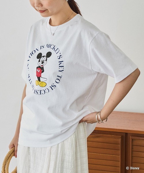 LAVEANGE(ラビアンジェ)の「ミッキー/プリントTシャツ(Tシャツ/カットソー・レディース・ホワイト/レッド/ブラック・4L/3L/LL/M/5L)」の5枚目の写真