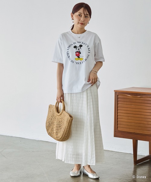 LAVEANGE(ラビアンジェ)の「ミッキー/プリントTシャツ(Tシャツ/カットソー・レディース・ホワイト/レッド/ブラック・4L/3L/LL/M/5L)」の7枚目の写真