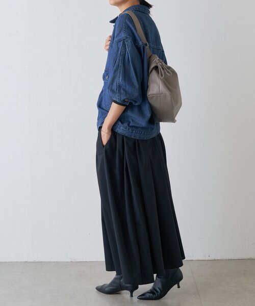 BEARDSLEY(ビアズリー)の「スクエアショルダーバッグ(ショルダーバッグ・レディース・ブラック/グレイッシュベージュ・FREE)」の20枚目の写真