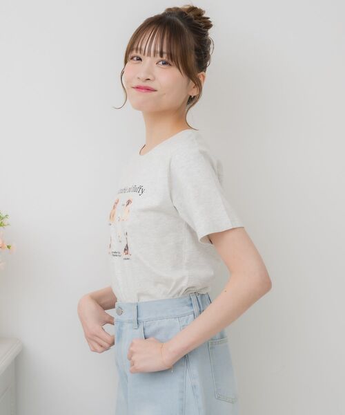 ems excite(エムズエキサイト)の「dogプリントTEE(Tシャツ/カットソー・レディース・オフホワイト/ブルー/ホワイト系その他・FREE)」の21枚目の写真