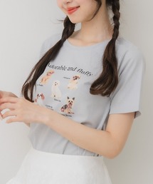 dogプリントTEE