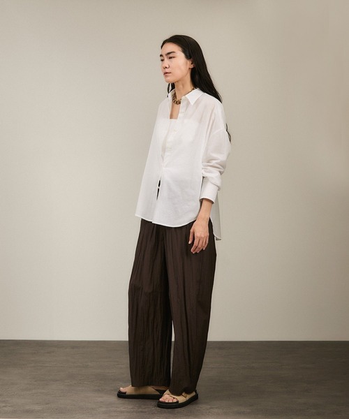 SALON adam et rope'（サロン アダム エ ロペ）の「ウールナイロンワッシャーパンツ（その他パンツ・レディース・ブラウン/ブラック・FREE）」の16枚目の写真