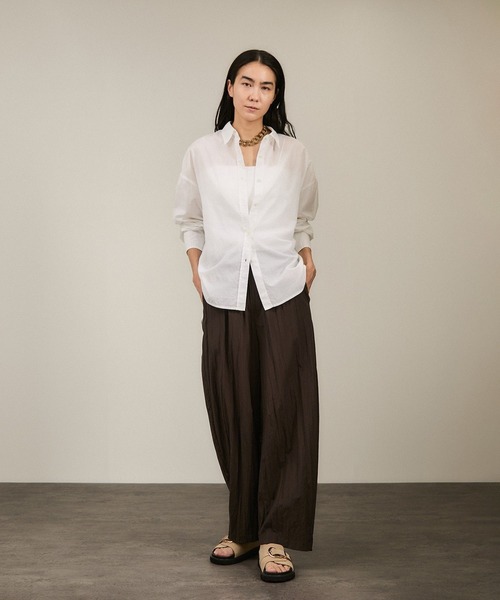 SALON adam et rope'（サロン アダム エ ロペ）の「ウールナイロンワッシャーパンツ（その他パンツ・レディース・ブラウン/ブラック・FREE）」の17枚目の写真