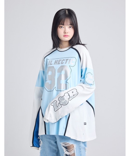 Little sunny bite（リトルサニーバイト）の「【little sunny bite】numbering long tee（Tシャツ/カットソー・レディース・ホワイト/ピンク/ブラック・SMALL/MEDIUM）」の6枚目の写真