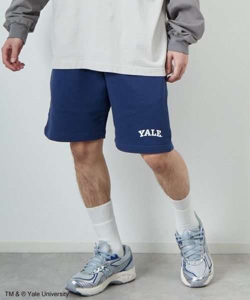 JEANS FACTORY （ジーンズファクトリー）の「[YALE/イェール] YALE カレッジロゴプリント スウェットショートパンツ（その他パンツ・メンズ・グレー/ネイビー・M/L）」の2枚目の写真
