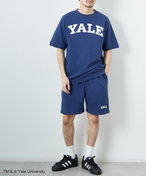 JEANS FACTORY （ジーンズファクトリー）の「[YALE/イェール] YALE カレッジロゴプリント スウェットショートパンツ（その他パンツ・メンズ・グレー/ネイビー・M/L）」の6枚目の写真