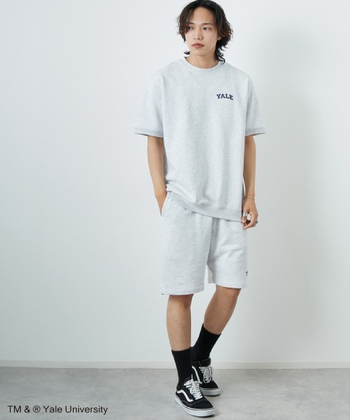 JEANS FACTORY （ジーンズファクトリー）の「[YALE/イェール] YALE カレッジロゴプリント スウェットショートパンツ（その他パンツ・メンズ・グレー/ネイビー・M/L）」の13枚目の写真