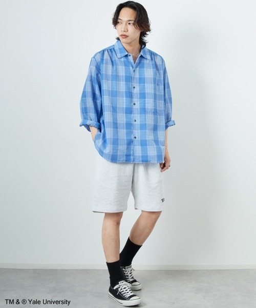 JEANS FACTORY （ジーンズファクトリー）の「[YALE/イェール] YALE カレッジロゴプリント スウェットショートパンツ（その他パンツ・メンズ・グレー/ネイビー・M/L）」の10枚目の写真