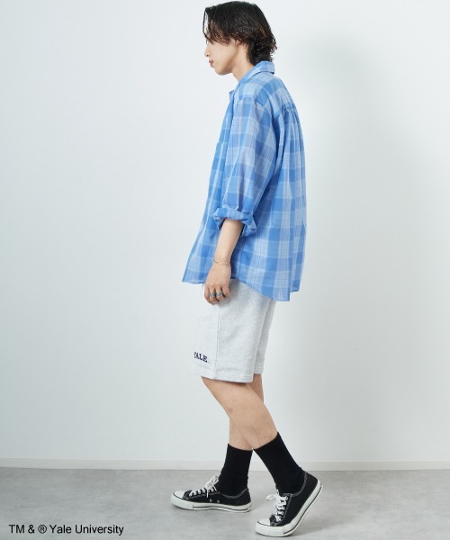 JEANS FACTORY （ジーンズファクトリー）の「[YALE/イェール] YALE カレッジロゴプリント スウェットショートパンツ（その他パンツ・メンズ・グレー/ネイビー・M/L）」の11枚目の写真