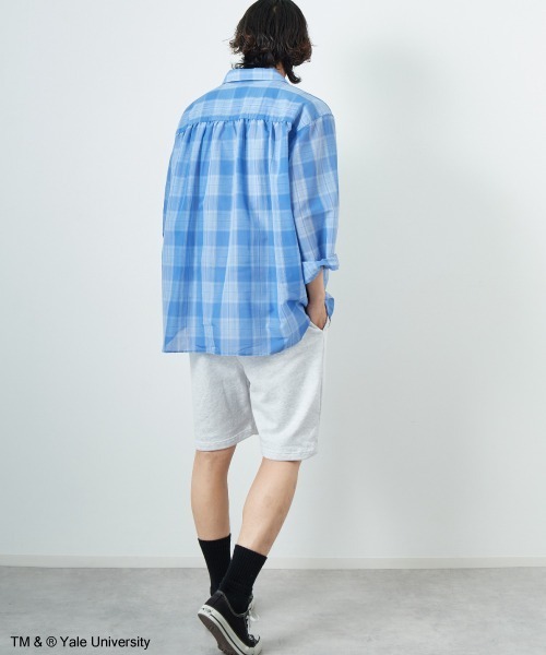 JEANS FACTORY （ジーンズファクトリー）の「[YALE/イェール] YALE カレッジロゴプリント スウェットショートパンツ（その他パンツ・メンズ・グレー/ネイビー・M/L）」の12枚目の写真