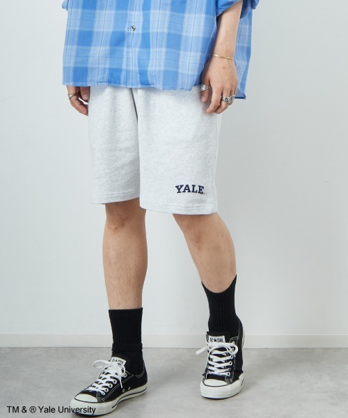JEANS FACTORY （ジーンズファクトリー）の「[YALE/イェール] YALE カレッジロゴプリント スウェットショートパンツ（その他パンツ・メンズ・グレー/ネイビー・M/L）」の7枚目の写真