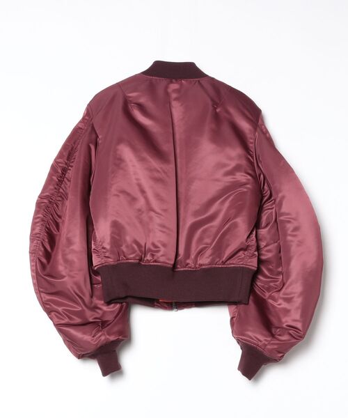 JOHN LAWRENCE SULLIVAN（ジョンローレンスサリバン）の「JOHN LAWRENCE SULLIVAN NYLON MASSIVE ROUNDED SLEEVE BOMBER JACKET (1B009-0325-13)（その他アウター・メンズ・ボルドー/ブラック・48/46）」の6枚目の写真