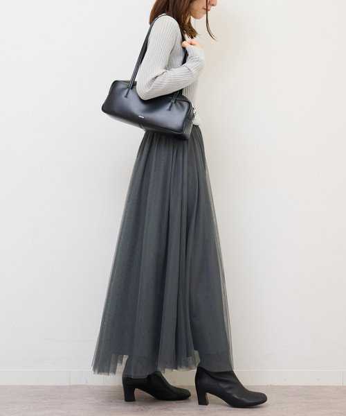 JOURNAL STANDARD relume（ジャーナルスタンダード　レリューム）の「《WEB限定追加》［新色］ウォッシャブルチュールイージースカート（スカート・レディース・ベージュ/チャコールグレー/ブラック・FREE）」の13枚目の写真