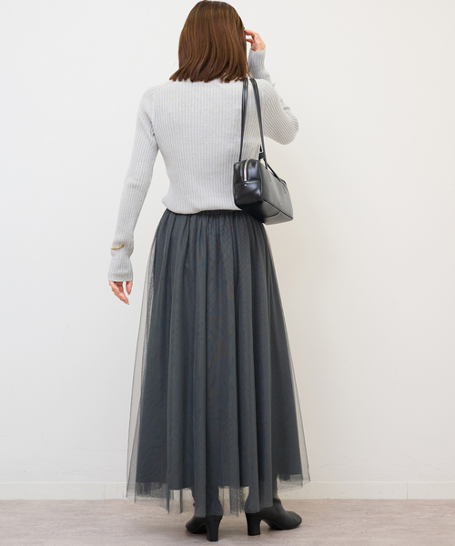 JOURNAL STANDARD relume（ジャーナルスタンダード　レリューム）の「《WEB限定追加》［新色］ウォッシャブルチュールイージースカート（スカート・レディース・ベージュ/チャコールグレー/ブラック・FREE）」の14枚目の写真