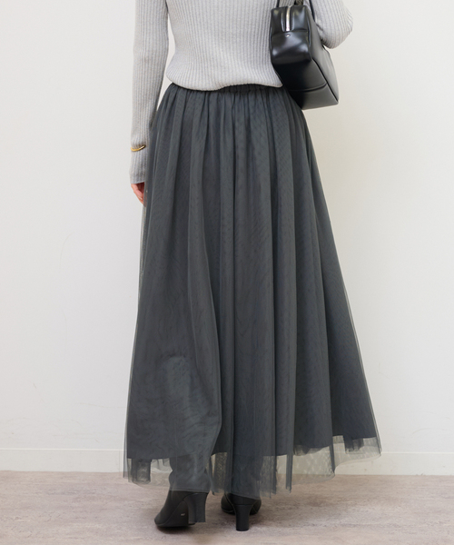 JOURNAL STANDARD relume（ジャーナルスタンダード　レリューム）の「《WEB限定追加》［新色］ウォッシャブルチュールイージースカート（スカート・レディース・ベージュ/チャコールグレー/ブラック・FREE）」の17枚目の写真