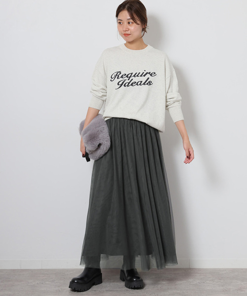 JOURNAL STANDARD relume（ジャーナルスタンダード　レリューム）の「《WEB限定追加》［新色］ウォッシャブルチュールイージースカート（スカート・レディース・ベージュ/チャコールグレー/ブラック・FREE）」の18枚目の写真