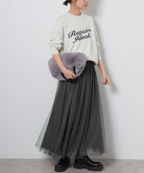 JOURNAL STANDARD relume（ジャーナルスタンダード　レリューム）の「《WEB限定追加》［新色］ウォッシャブルチュールイージースカート（スカート・レディース・ベージュ/チャコールグレー/ブラック・FREE）」の19枚目の写真