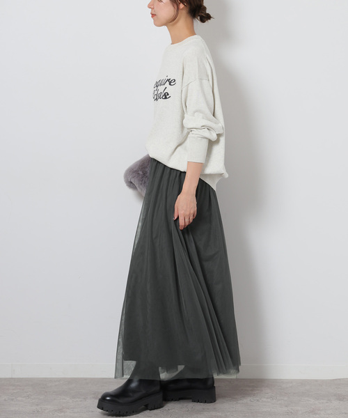 JOURNAL STANDARD relume（ジャーナルスタンダード　レリューム）の「《WEB限定追加》［新色］ウォッシャブルチュールイージースカート（スカート・レディース・ベージュ/チャコールグレー/ブラック・FREE）」の20枚目の写真
