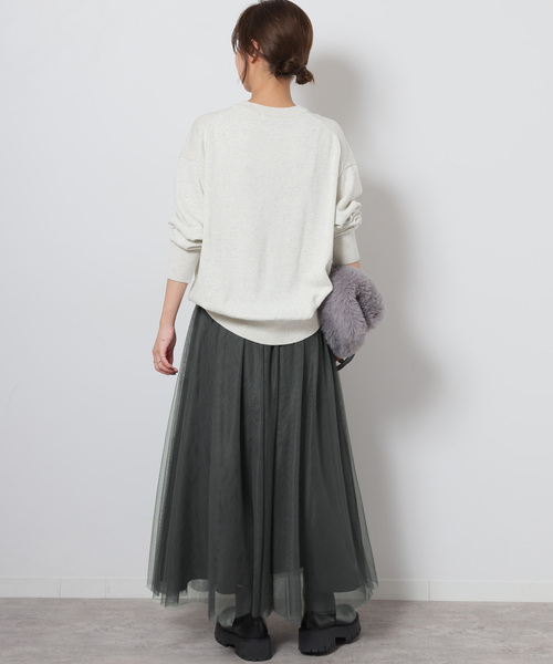 JOURNAL STANDARD relume（ジャーナルスタンダード　レリューム）の「《WEB限定追加》［新色］ウォッシャブルチュールイージースカート（スカート・レディース・ベージュ/チャコールグレー/ブラック・FREE）」の21枚目の写真